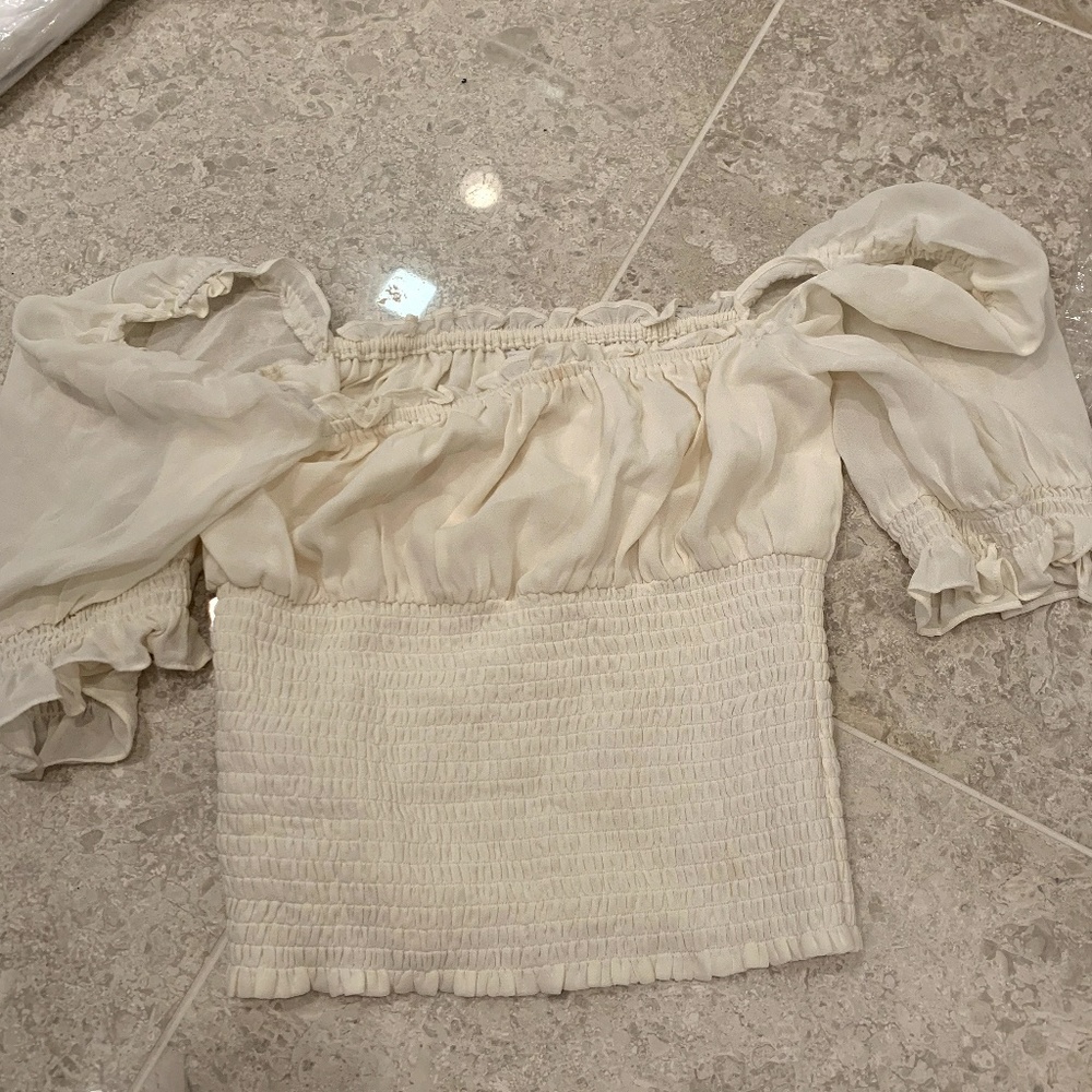 EUC reformation cindy top off shoulder blouse
